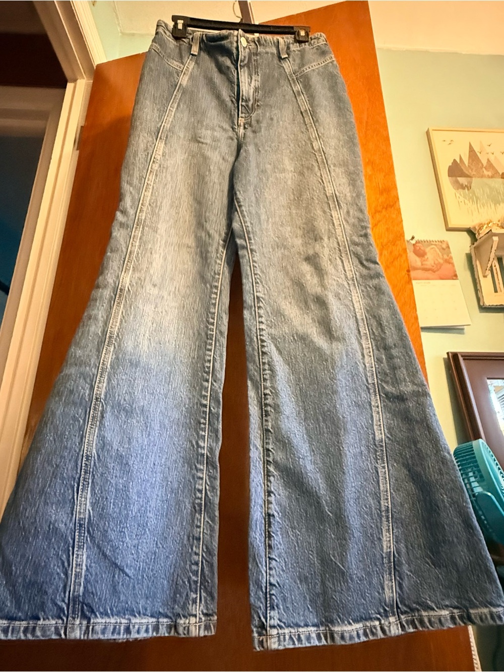 We The Free Women's Dark Blue Flare Jeans - Picture 4 of 8